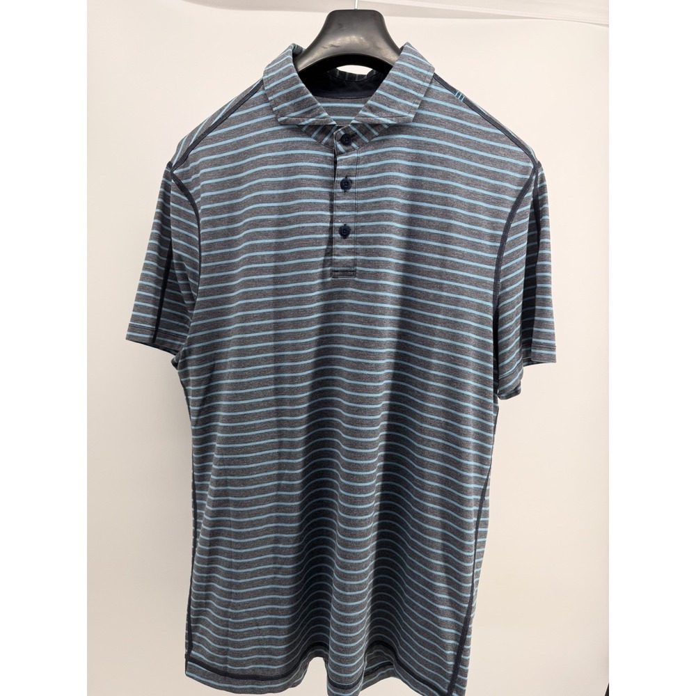 Lululemon Mens Striped Polo No Tag L